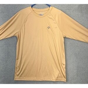 Naviskin Shirt Adult Medium Yellow Logo Workout Gym Activewear Long Sleeve Mens